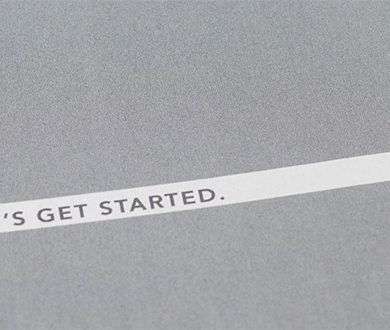 Text som säger Let's get started