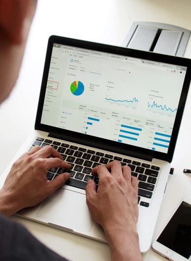 Laptop med Google Analytics