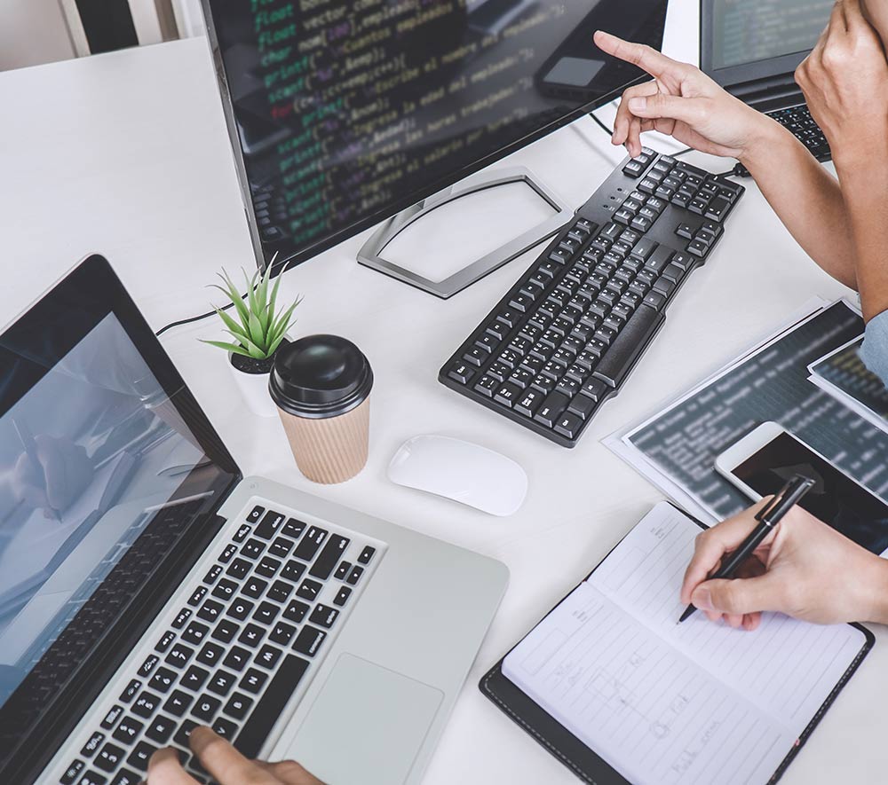 Skärmar med kod inom webbutveckling