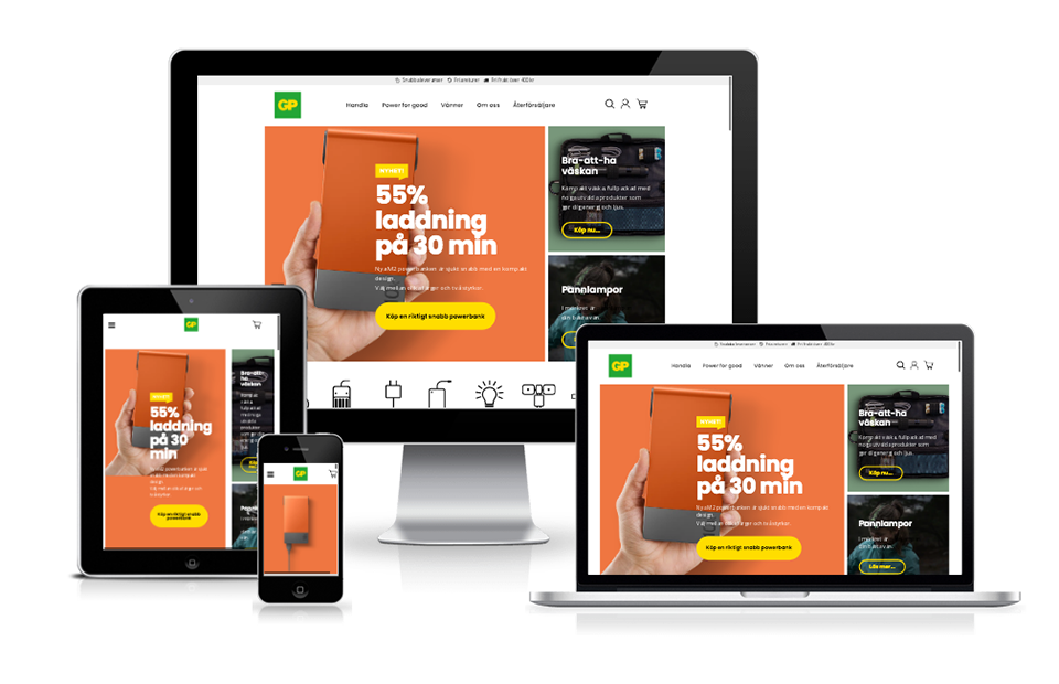 E-handel i WordPress och WooCommerce för GP Batteries
