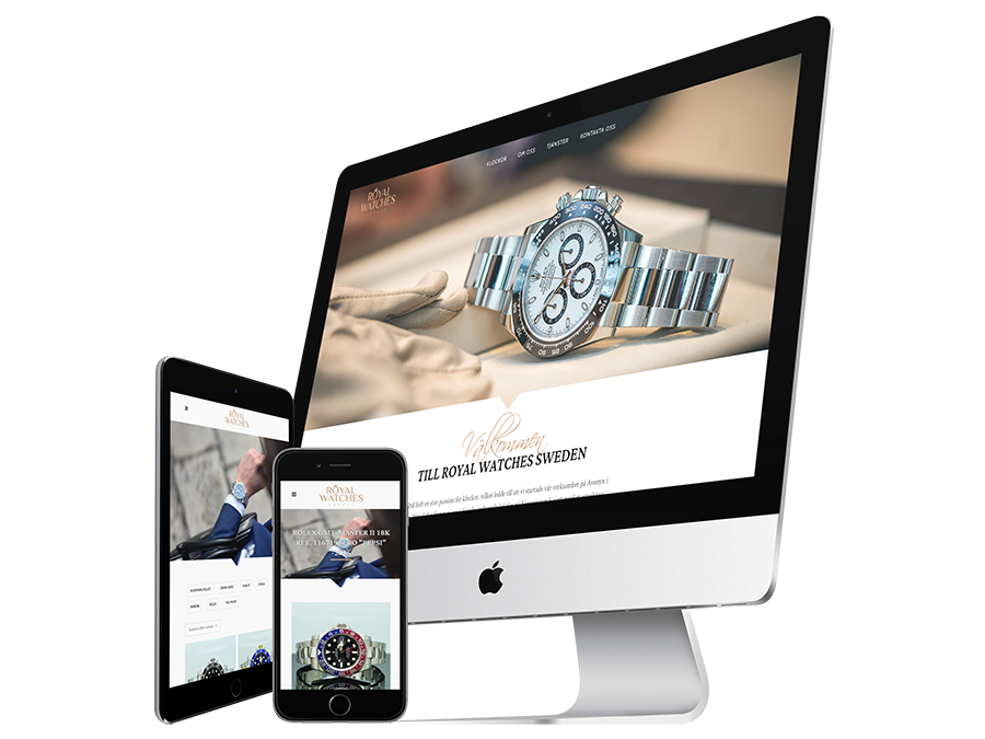 Royal Watches - E-handel i WooCommerce i Göteborg